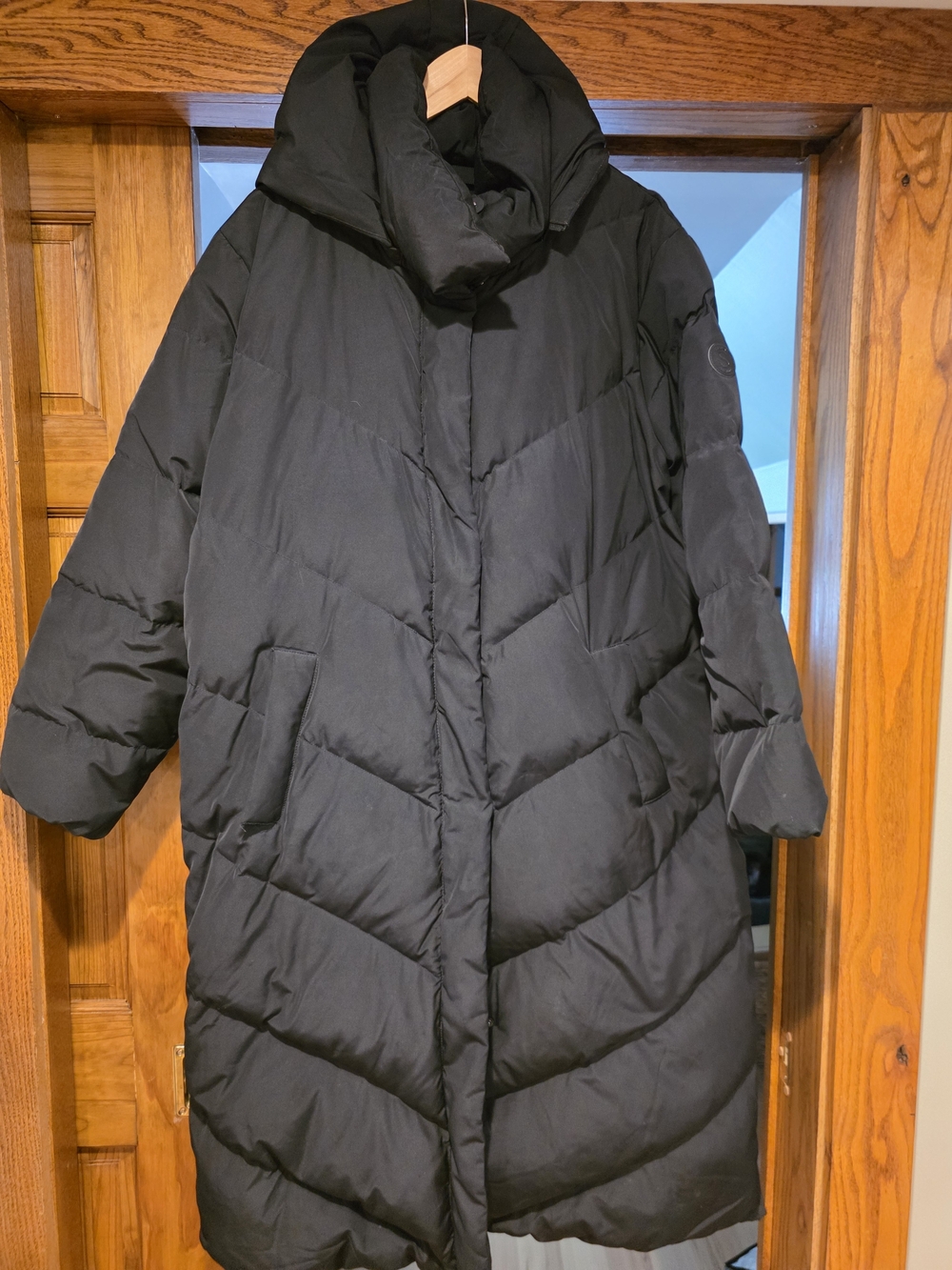 Seraphine Black Oversized Puffer Coat